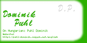 dominik puhl business card